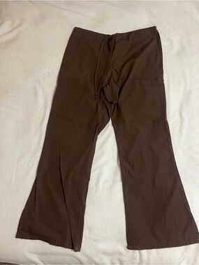Cherokee Women's  Brown Drawstring Scrub Pants Size M